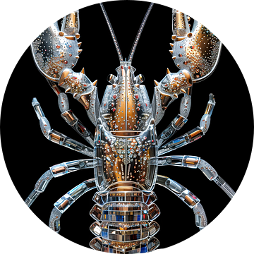 Lobster Luxe - SWAROVSKI KREEFT op zwarte achtergrond van Marianne Ottemann - OTTI