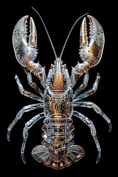 Lobster Luxe - SWAROVSKI CANCER auf schwarzem Hintergrund von Marianne Ottemann - OTTI