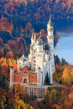 Herfst bij kasteel Neuschwanstein van Henk Meijer Photography