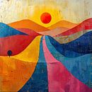 Moon Landscape Nature Mountains Expressionism No 14 by Niklas Maximilian thumbnail