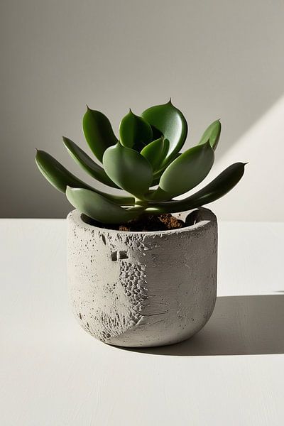 Succulent in concrete pot by Imperial Art House