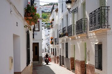 Narrow street in Cómpeta, Andalusia, Spain.