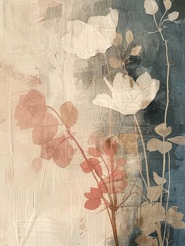Abstrait botanique dans le style japonais sur Japandi Art Studio