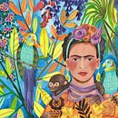 Frida en haar papegaaien van Caroline Bonne Müller thumbnail