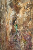 Colorful plaster in an old historical building in the Netherlands