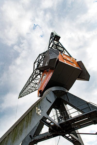 Havenkraan in Rotterdam van Wim Stolwerk
