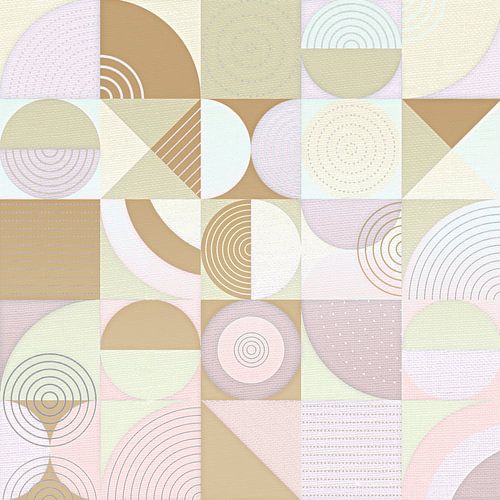 Balans - Geometrische Vintage Vormen Abstract