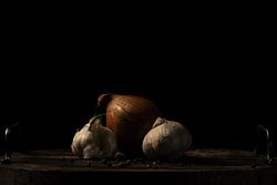 Stilleven Knoflook en Ui