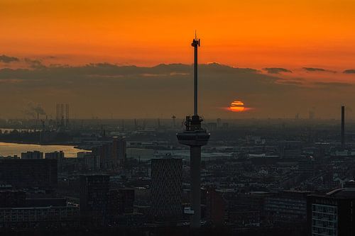 Zonsondergang in Rotterdam