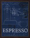 Coffee Blueprint IV Indigo, Marco Fabiano by Wild Apple thumbnail