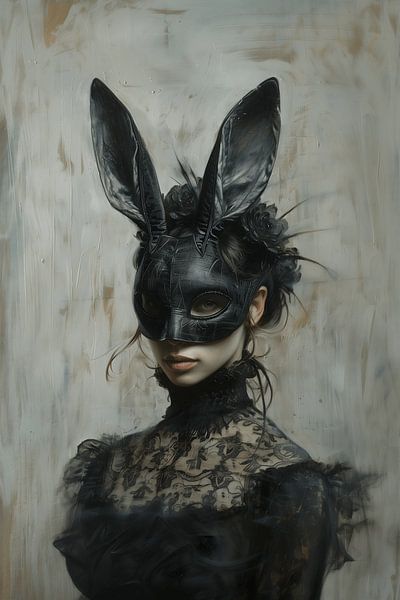 The lady with the mask by NJ Midnight Studio