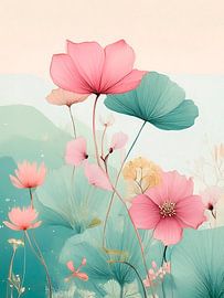 Botanical illustration: Serene flower painting by Studio Pieternel