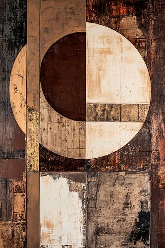 Abstracte geometrie in aardetinten