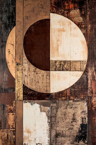 Abstrakte Geometrie in Erdtönen von Art & Soul Creations