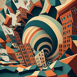 Spiraalvormige stad van Vythryd Arts