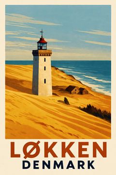 Løkken - vuurtoren op een gouden duin