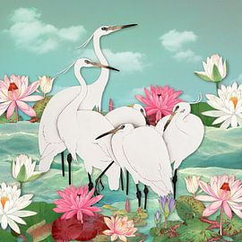 a 3D Crane Scenery von Marja van den Hurk