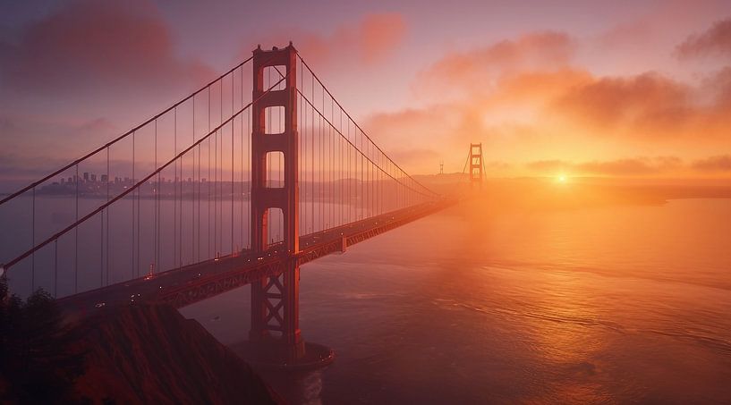 Blick auf die Golden Gate Bridge von fernlichtsicht