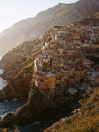 Positano in autumn – Amalfi Coast mural