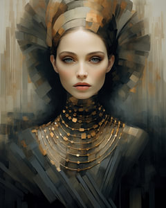 Modernes schickes Porträt, digitale Kunst