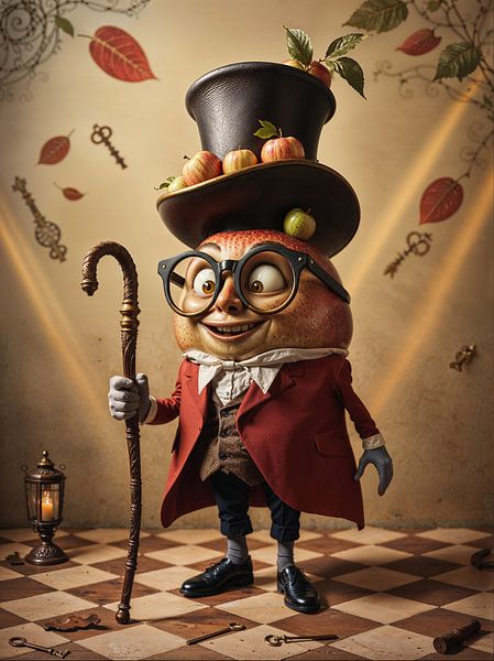 Der schrullige Apfelmann: Eine Märchenfigur von Retrotimes