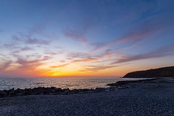 Sunset on the beach of Kloster on the island Hiddensee by Rico Ködder