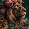 Leeuw in de bloemen van Studio Ypie