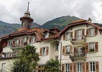Architectuur in de Zwitserse stad Brienz