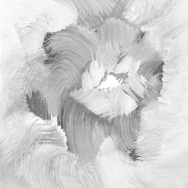 EH PAINTING ART 1996 #0475 Seerose Schwarz und weiß von Willem Hartgers