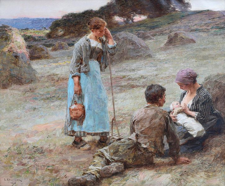 The Baby's Hour, Léon Augustin Lhermitte van Meesterlijcke Meesters
