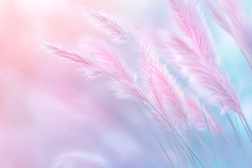 Delicate stems in pastel colours by Poster Art Shop