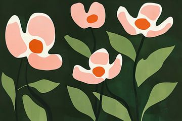 Minimalist soft blossoms by Lauri Creates