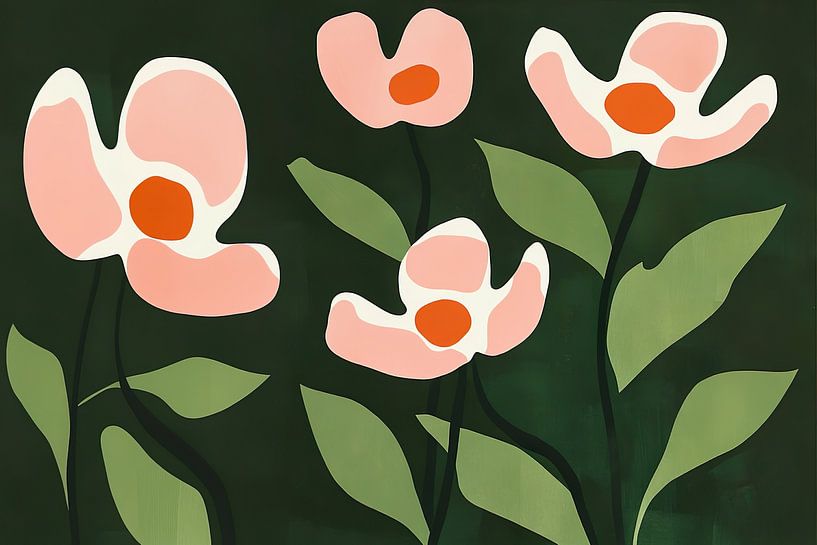 Minimalist soft blossoms by Lauri Creates
