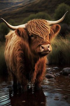 Vache des Highlands sur haroulita
