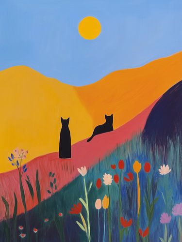Kat in Bloemenweide, Henri Matisse