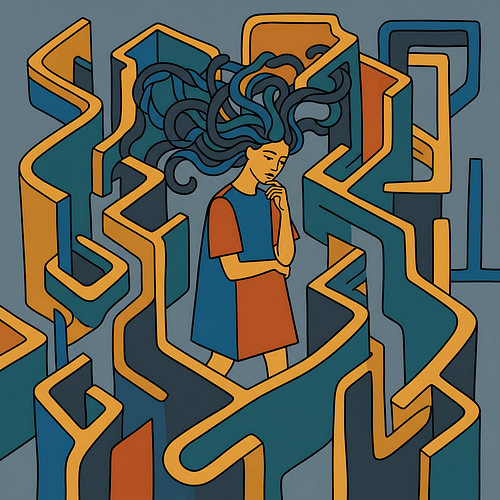 Le labyrinthe émotionnel : Ombres intérieures & Échos cosmiques
