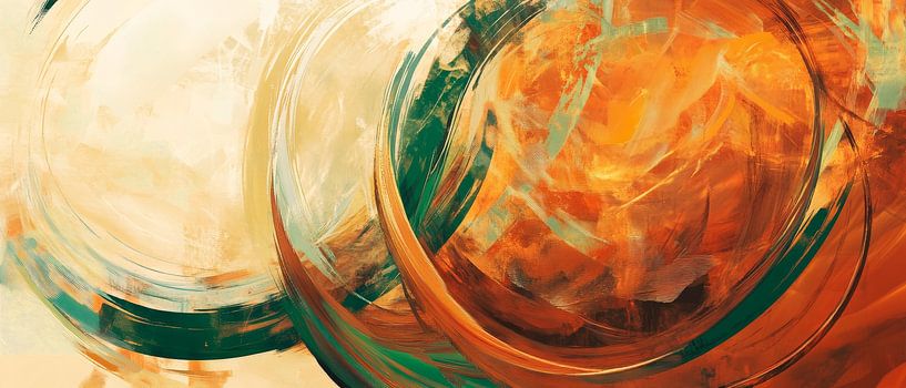 Abstrakte Farben und Formen kreisförmig von Poster Art Shop