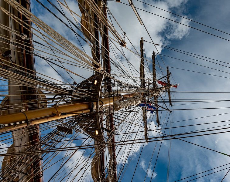 Masts of a sailing ship by Michel Knikker
