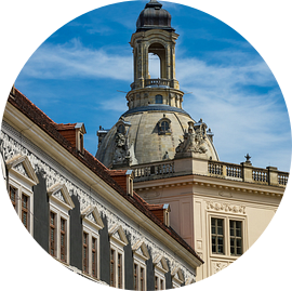 Blick auf die Frauenkirche in Dresden van Rico Ködder