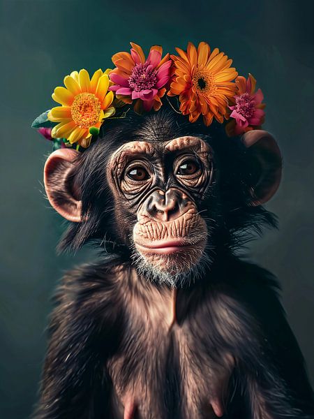 Floral monkey by haroulita
