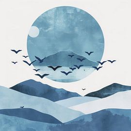 Minimalist landscape by Poster Art Shop
