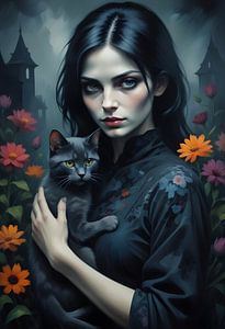 TW living - Wonderful woman -BEAUTY with cat 1