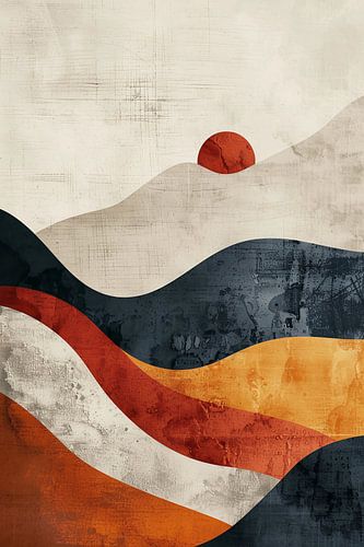 Zonsondergang in de bergen