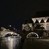 Sint-Michielsbrug bij nacht in Gent van Kristof Lauwers