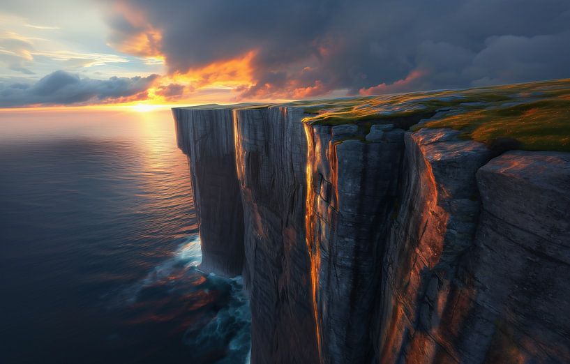 Abendstimmung an Norwegens Küste von fernlichtsicht