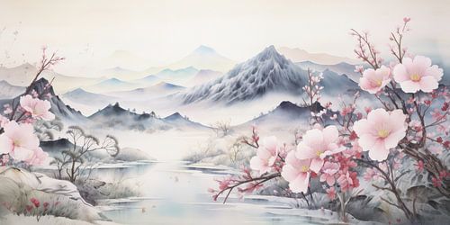 Heel mooi prachtig landschap met water en bergen