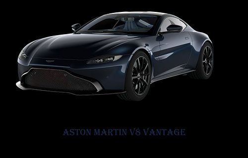 Aston Martin Vantage with text
