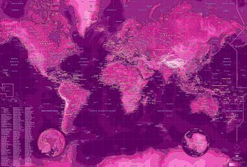 POP omgevingswereldkaart (bijgewerkt tot 2025) van MAPOM by Geoatlas