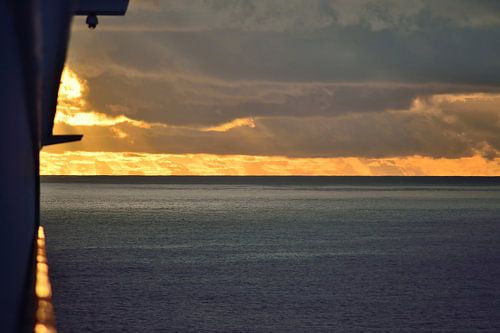 Sunset after leaving American Samoa