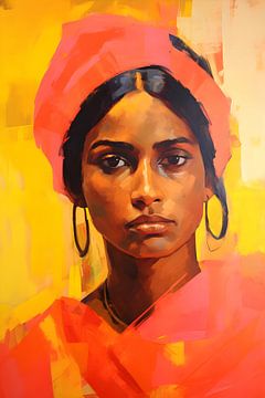 Portrait of Woman from Inida by But First Framing